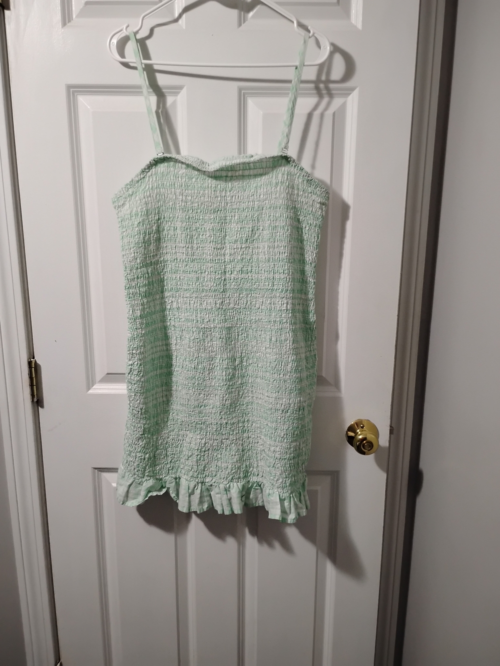 Wild Fable Women's Mint Green Smocked Sundress with Ruffle Hem